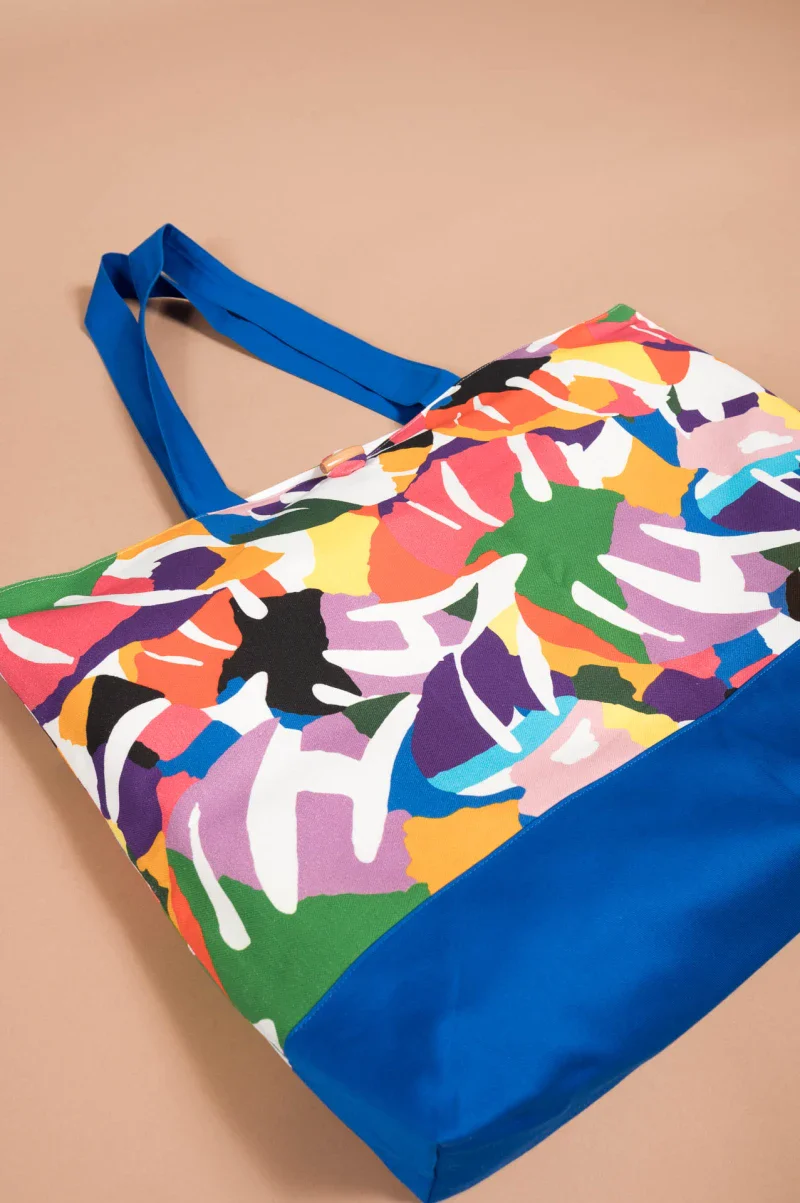 Sac de course en coton bio multicolore - Image 4