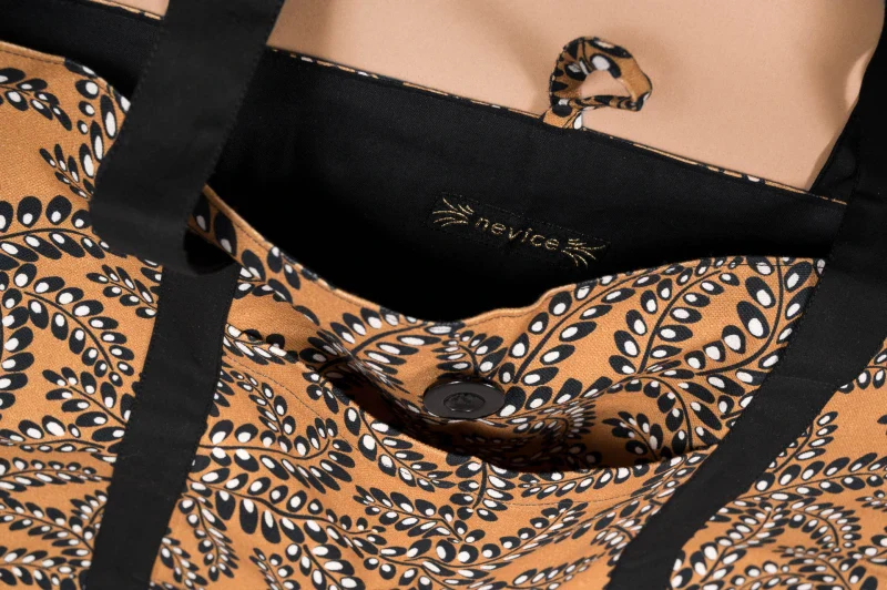 Sac de shopping à motifs floraux en coton biologique - Image 2