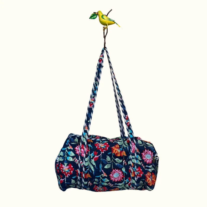 Sac de voyage matelassé – Indian Moonlight Flowers - Image 4