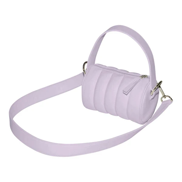 Sac Duffle Mini Matelassé en cuir vegan Lila - Image 3