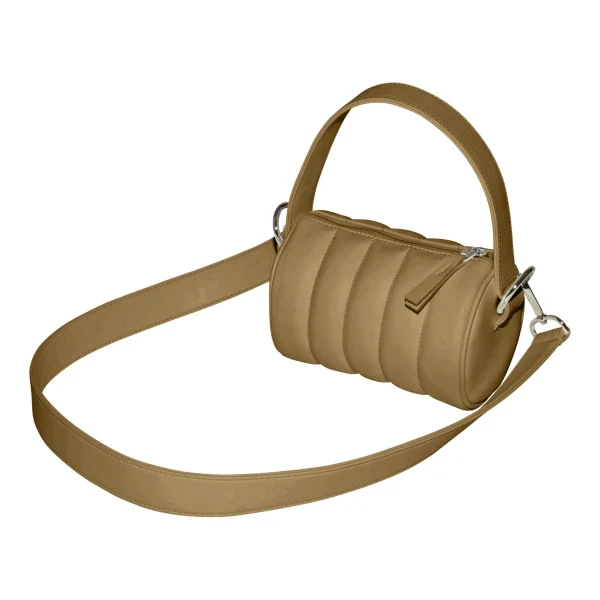 Sac Duffle Mini Matelassé en cuir vegan Toffee - Image 3