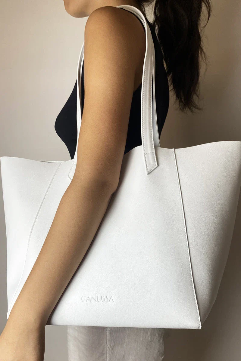 Sac à épaules blanc ajustable - Totissimo