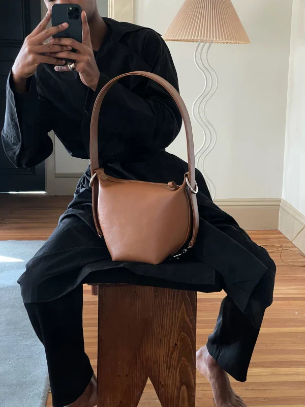 Sac Fold en cuir vegan Camel - Image 5