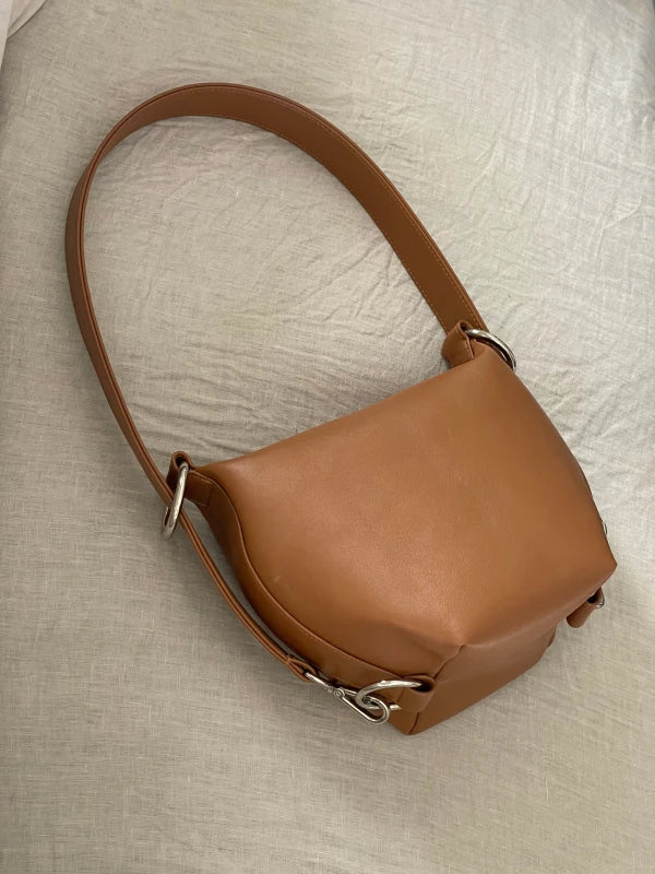 Sac Fold en cuir vegan Camel - Image 6
