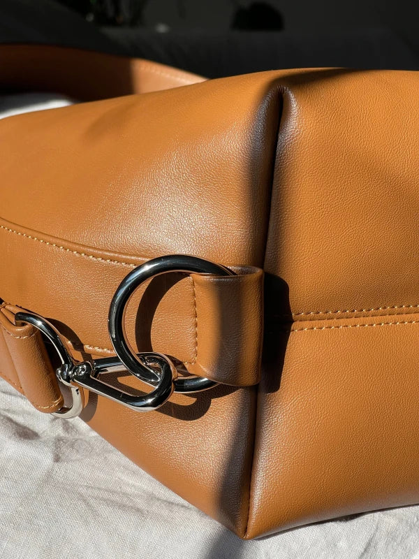 Sac Fold en cuir vegan Camel - Image 9