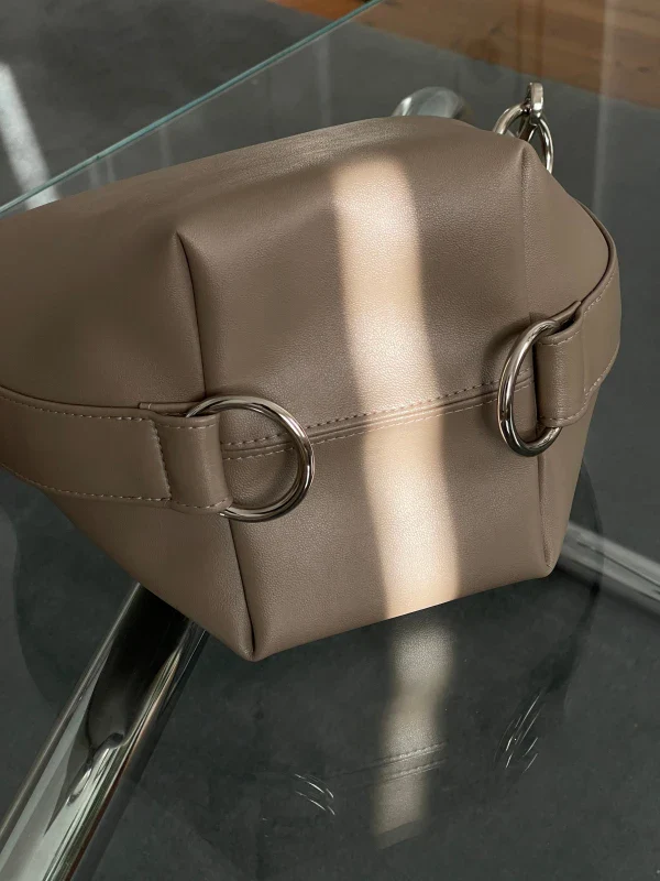 Sac Fold en cuir vegan Gris - Image 5