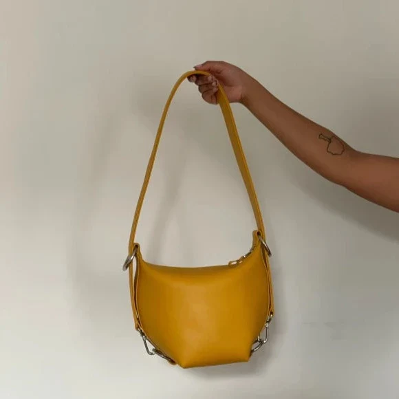 Sac Fold en cuir vegan Jaune moutarde - Image 2