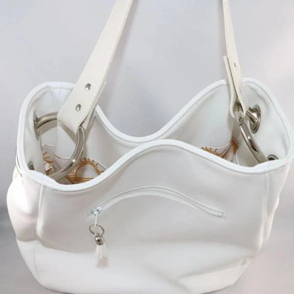 Grand sac fourre-tout en alter-cuir de raisin - Vert - Image 12
