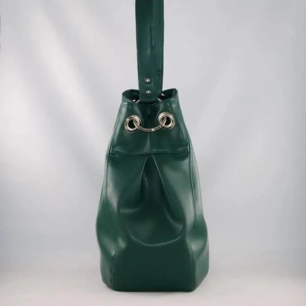 Grand sac fourre-tout en alter-cuir de raisin - Vert - Image 6