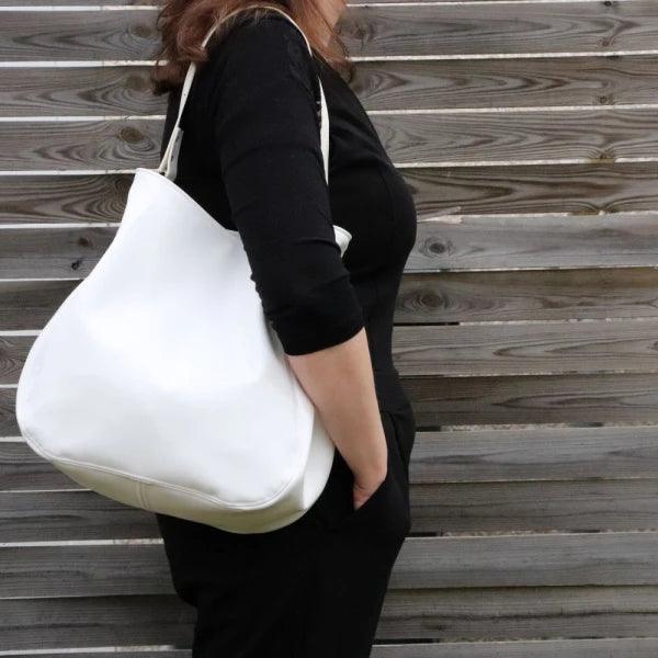 Grand sac fourre-tout en alter-cuir de raisin - Vert - Image 8