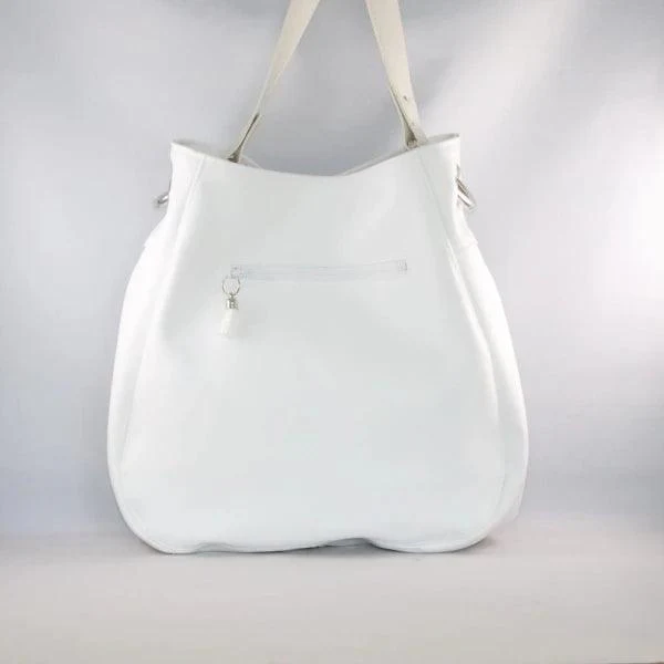 Grand sac fourre-tout en alter-cuir de raisin - Vert - Image 9