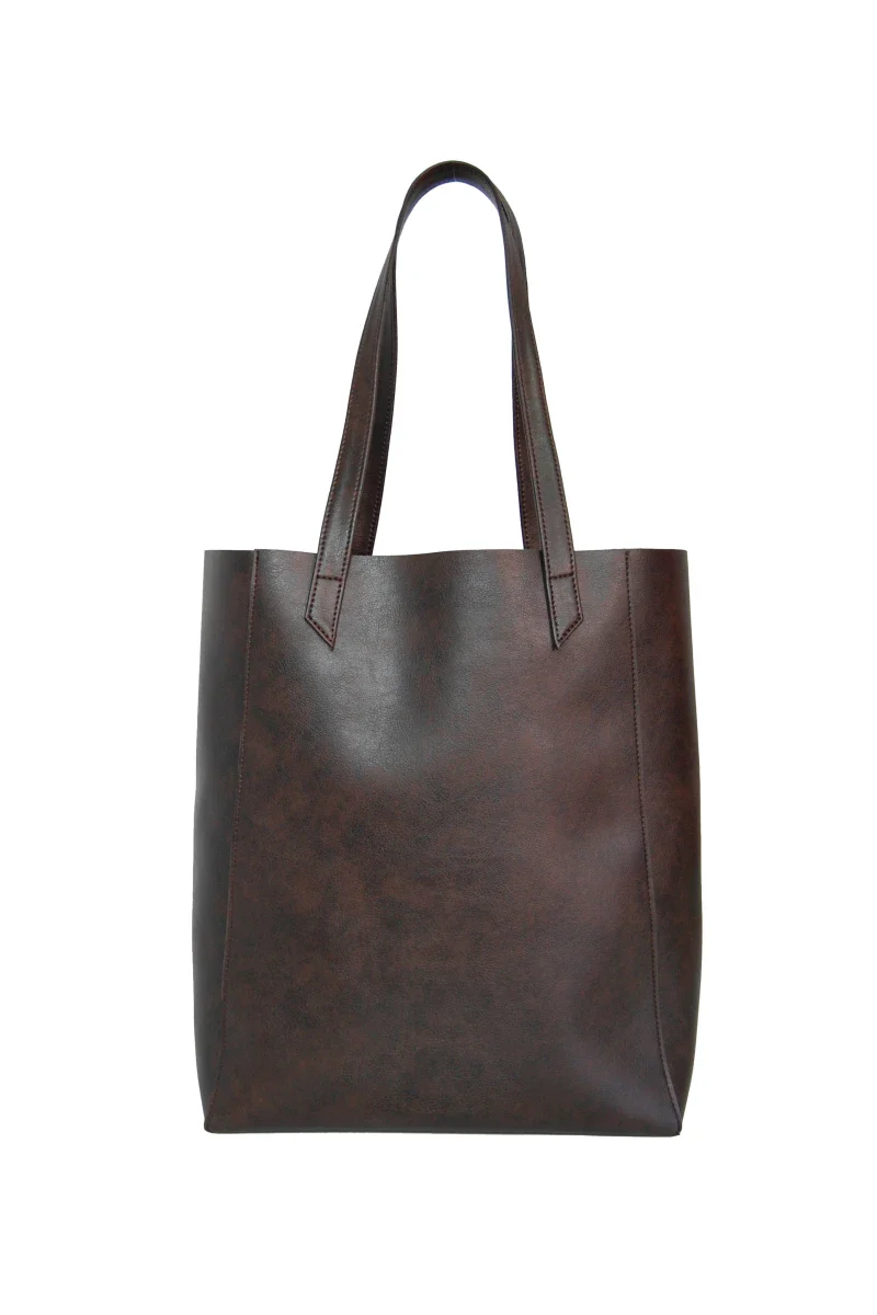 Sac à main léger en matière recyclée - Chocolate - Image 4