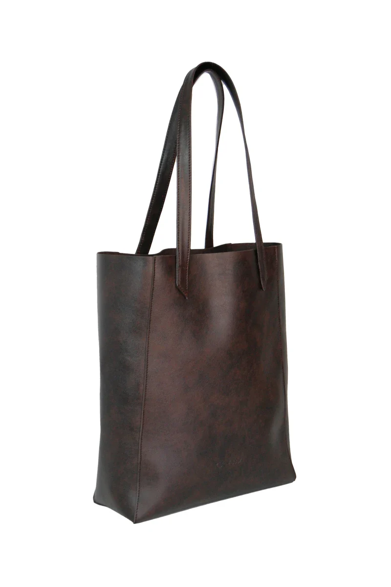 Sac à main léger en matière recyclée - Chocolate - Image 5