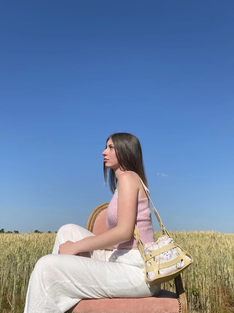 Sac pochon vegan en cuir de pomme - plusieurs coloris - Image 4