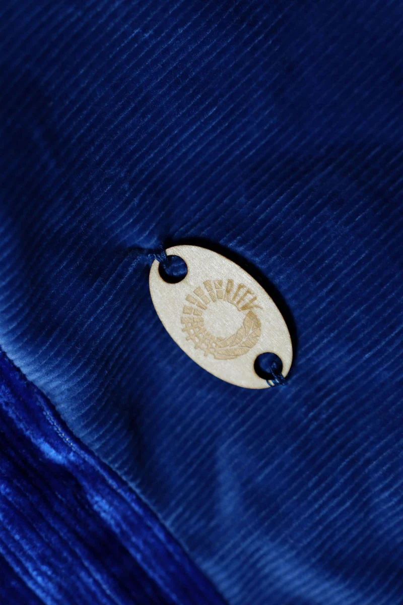 Sac seau bleu doublé à bandoulière - Image 4