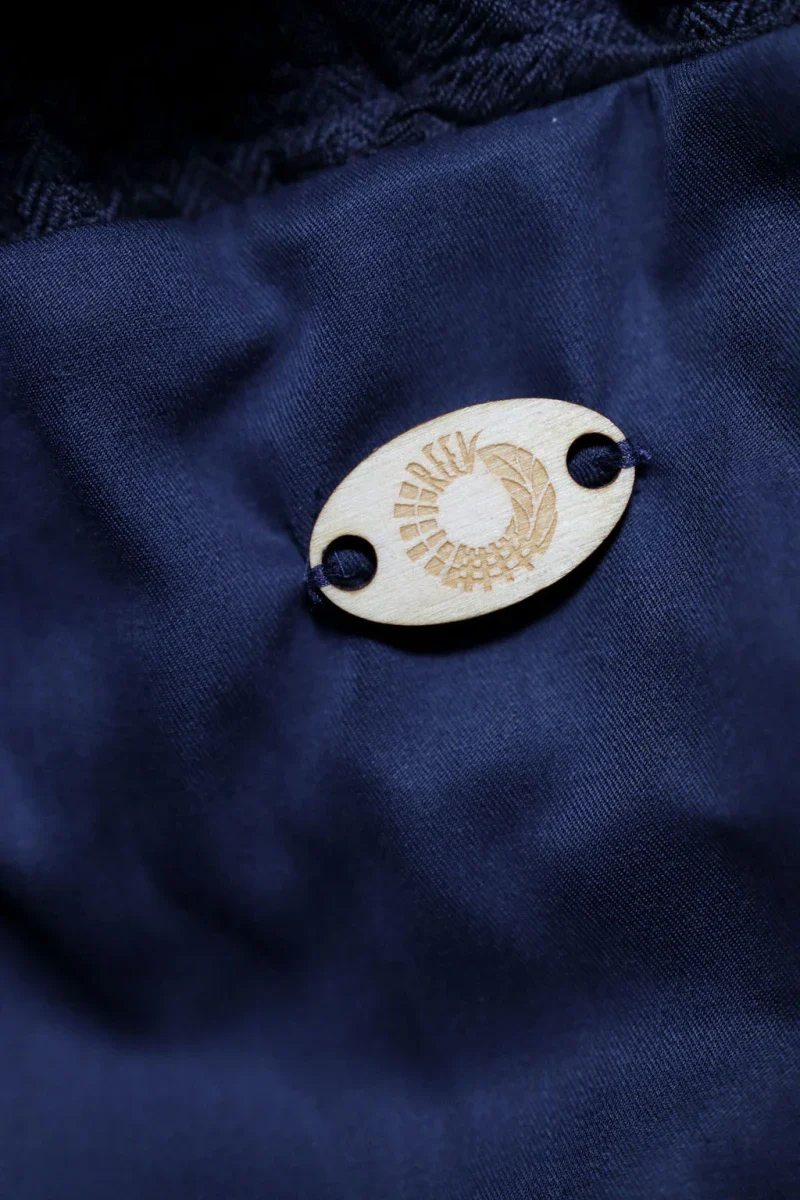 Sac seau bleu marine brodé - Image 2