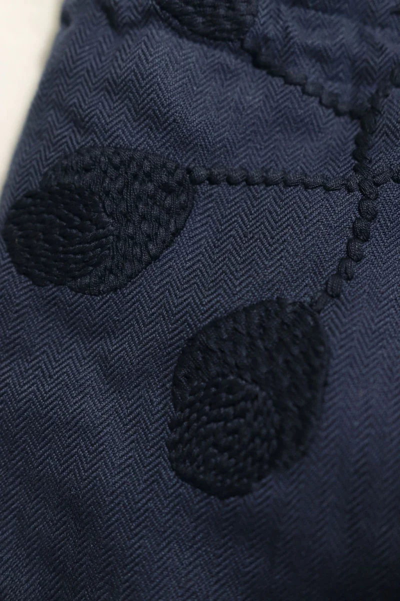 Sac seau bleu marine brodé - Image 4