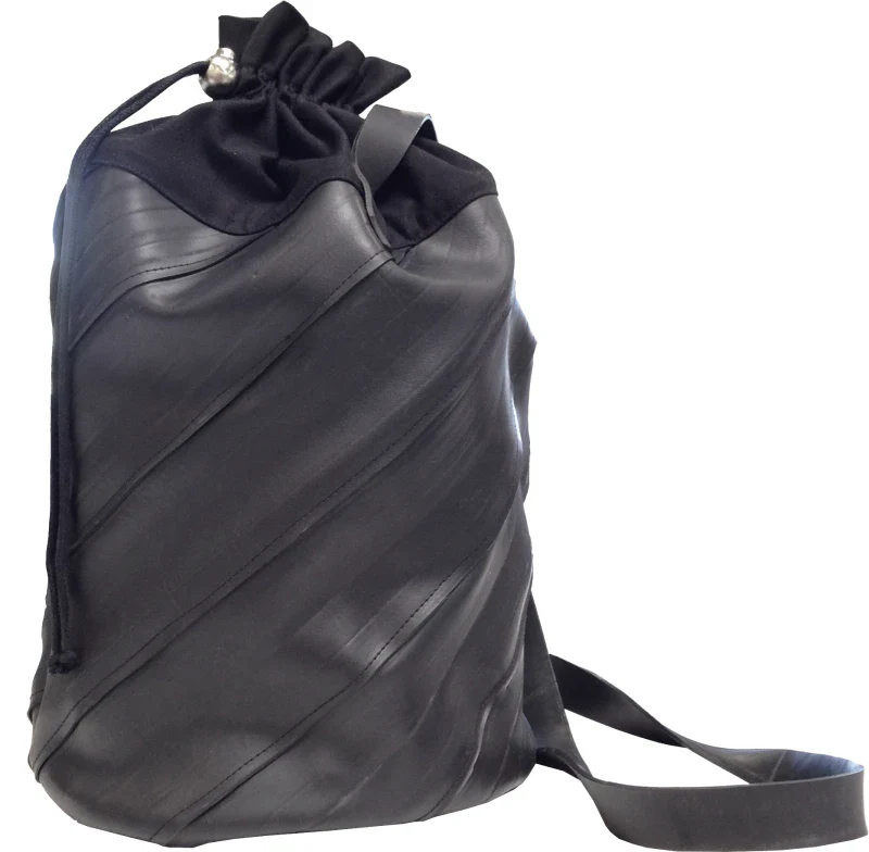 Sac seau noir effet cuir à bandoulière - Shadow - Image 2