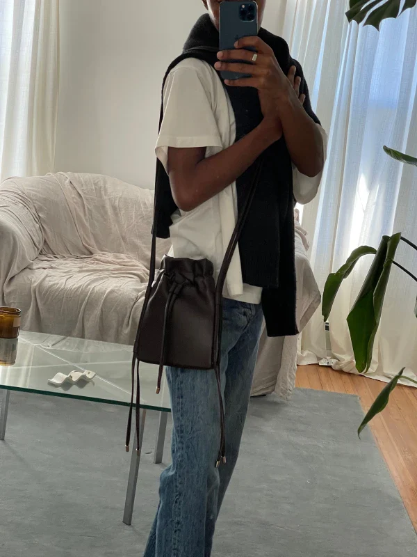 Sac Sling Pouch en cuir vegan Marron - Image 3