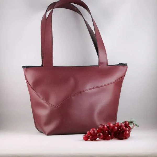 Sac trapèze alter-cuir de raisin - 2 coloris - Image 3