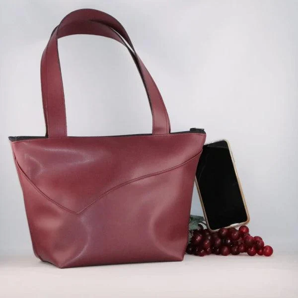 Sac trapèze alter-cuir de raisin - 2 coloris - Image 4