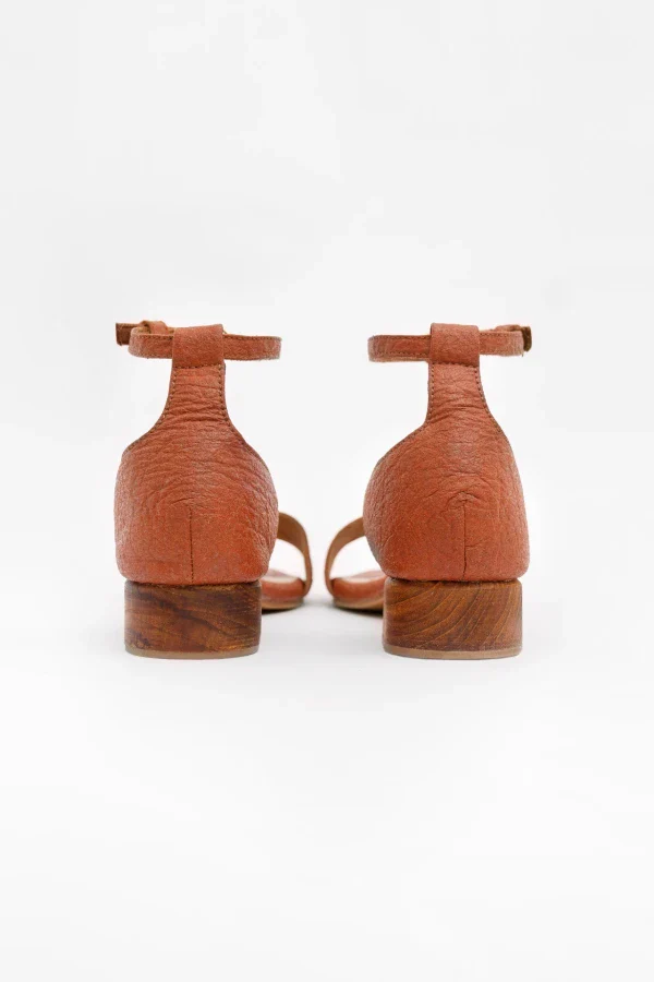 Sandales à talons en cuir vegan camel - Chicago - Image 5