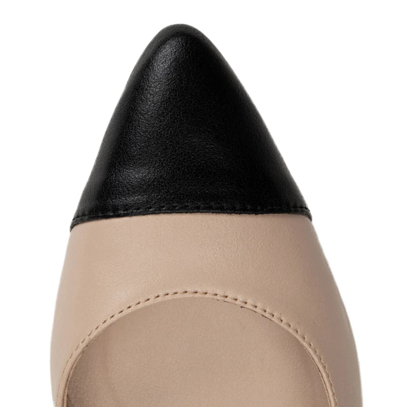 Sandales à talon en Cuir Vegan beige - JAQUE - Image 4