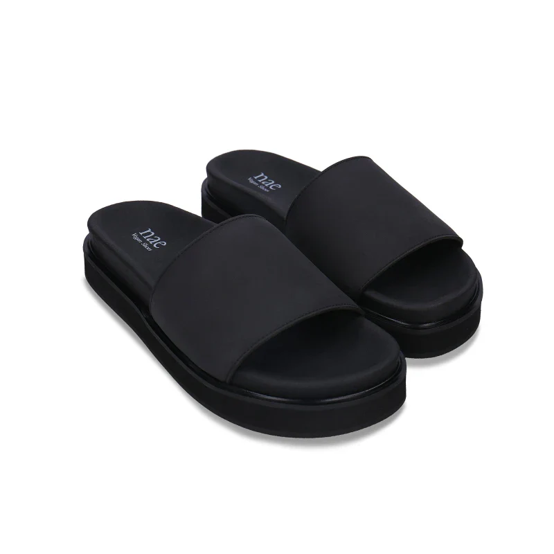 Sandales Black Vegan - Fait Main en Microfibres Écologiques - Okina - Image 5