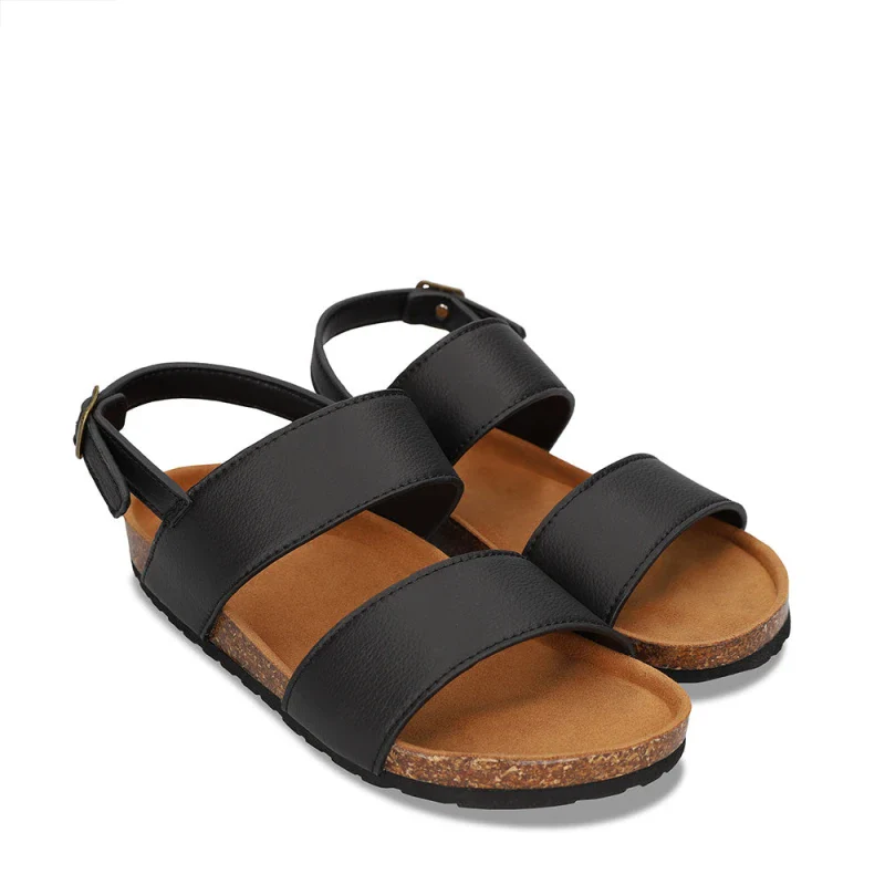 Sandales en cuir de pomme vegan noir - MAK - Image 3
