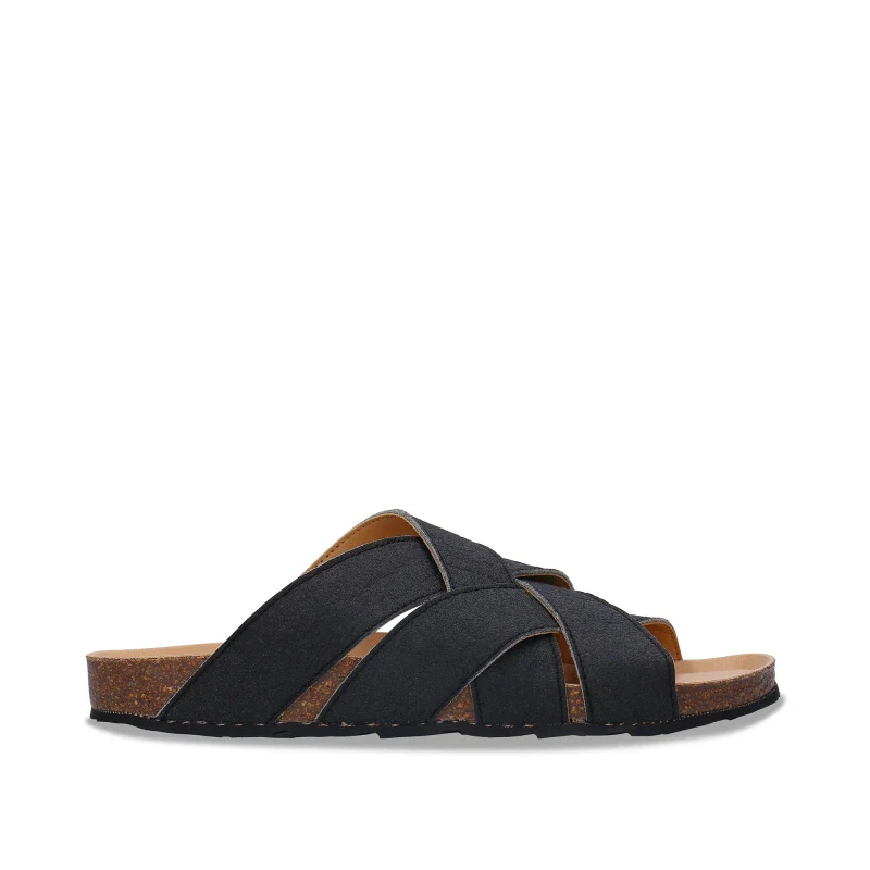 Sandales en Piñatex - Éco-responsables et confortables - TANNA noir - Image 4