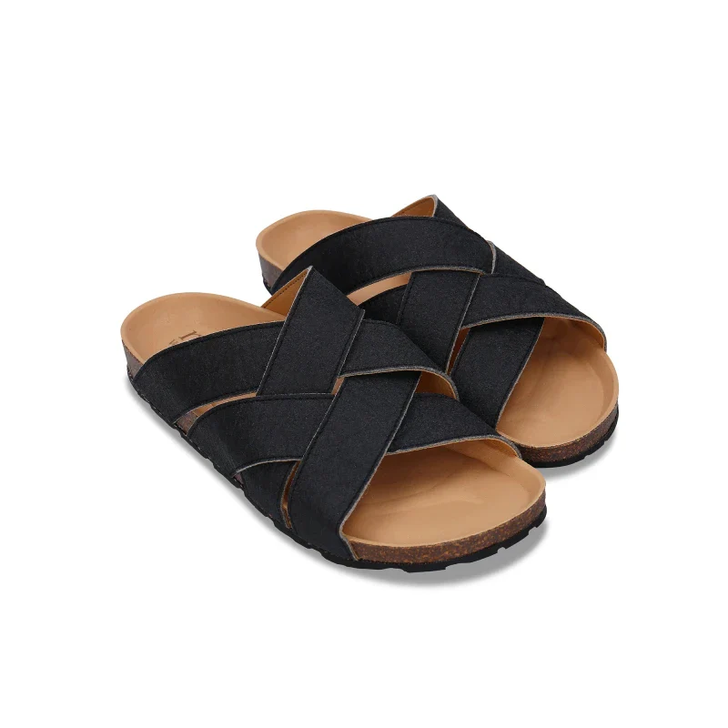 Sandales en Piñatex - Éco-responsables et confortables - TANNA noir - Image 5
