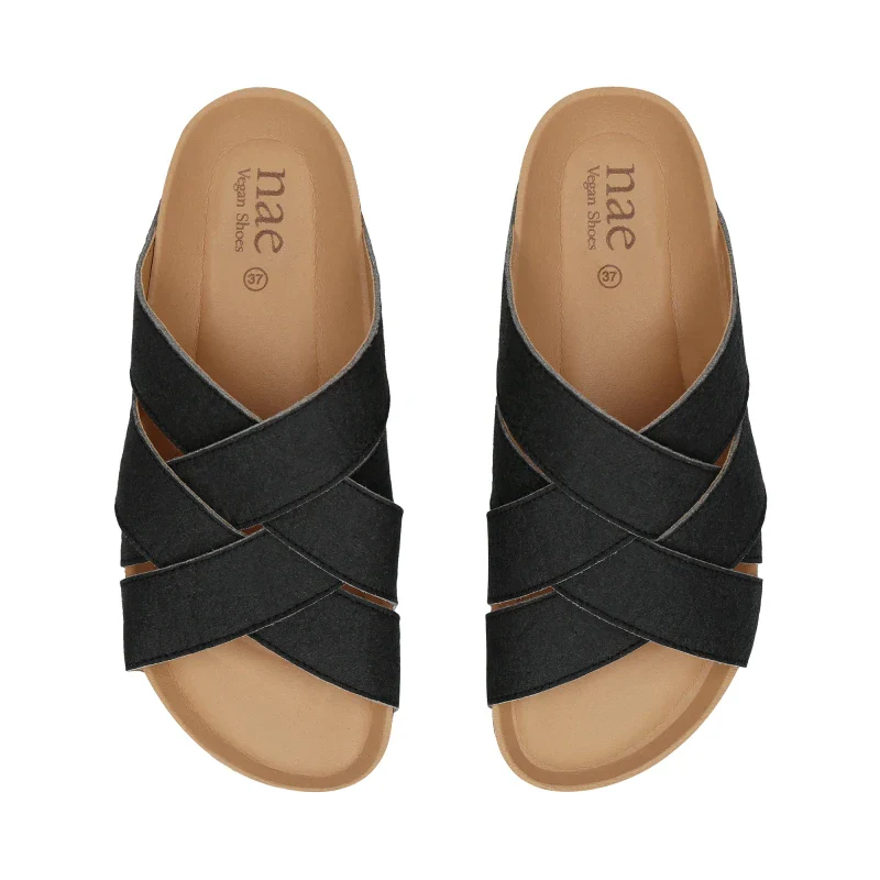 Sandales en Piñatex - Éco-responsables et confortables - TANNA noir - Image 6