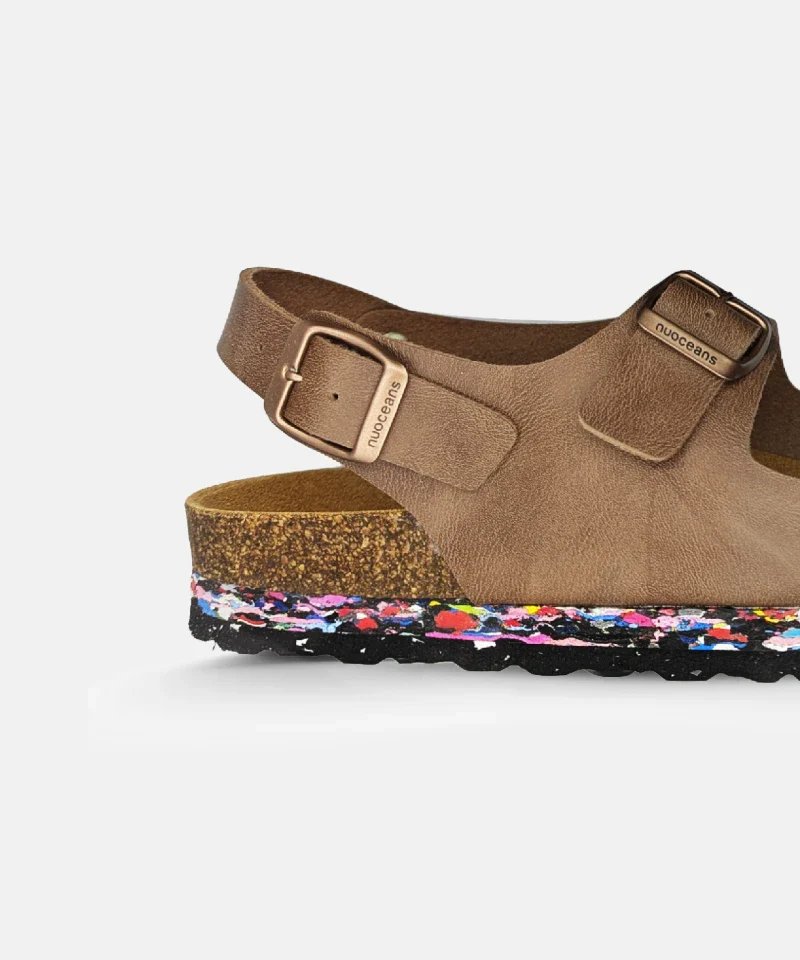 Sandales marron à brides arrière véganes - Hazel - Image 3