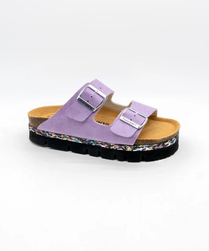 Sandales à plateforme violet clair véganes - Lila - Image 3