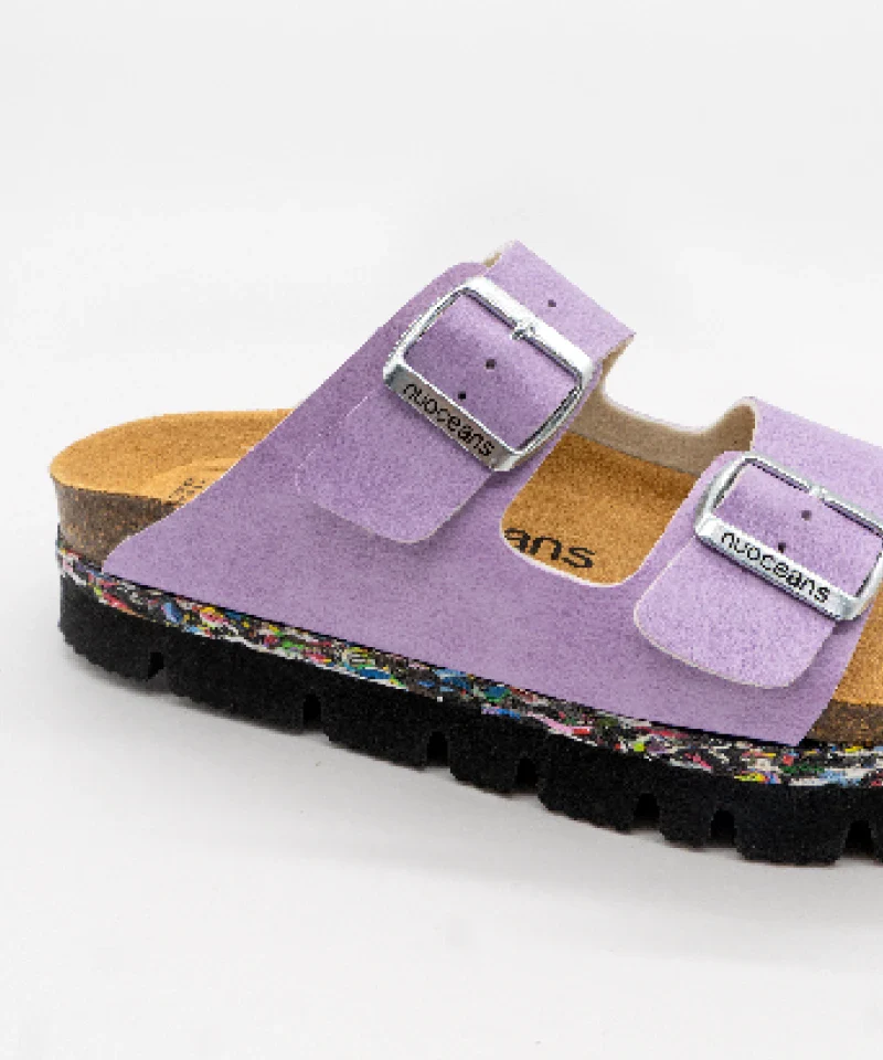 Sandales à plateforme violet clair véganes - Lila - Image 4
