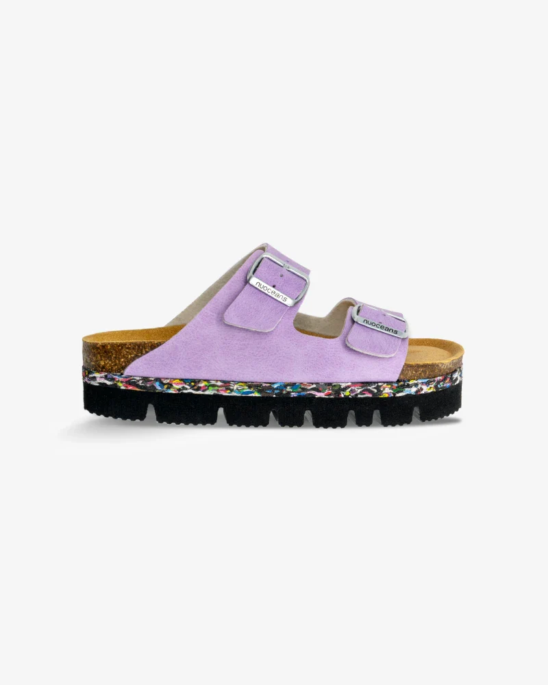 Sandales à plateforme violet clair véganes - Lila - Image 6
