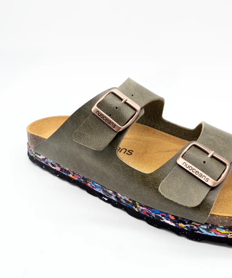 Sandales vert kaki véganes - Nori - Image 3