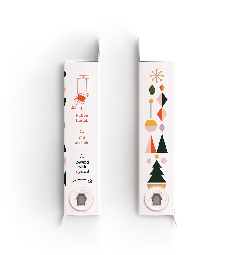 Livre objet à dérouler 100% compostable - Scrollino Noël Origami - Image 6