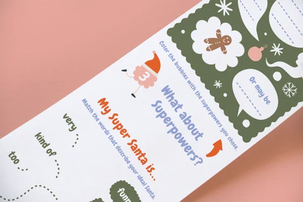 Livre objet à dérouler 100% compostable - Scrollino Super Père Noël - Image 3