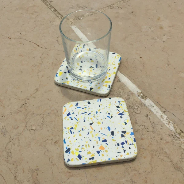 Set de 2 sous-verres en béton et plastique recyclé - Image 12