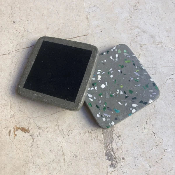 Set de 2 sous-verres en béton et plastique recyclé - Image 4