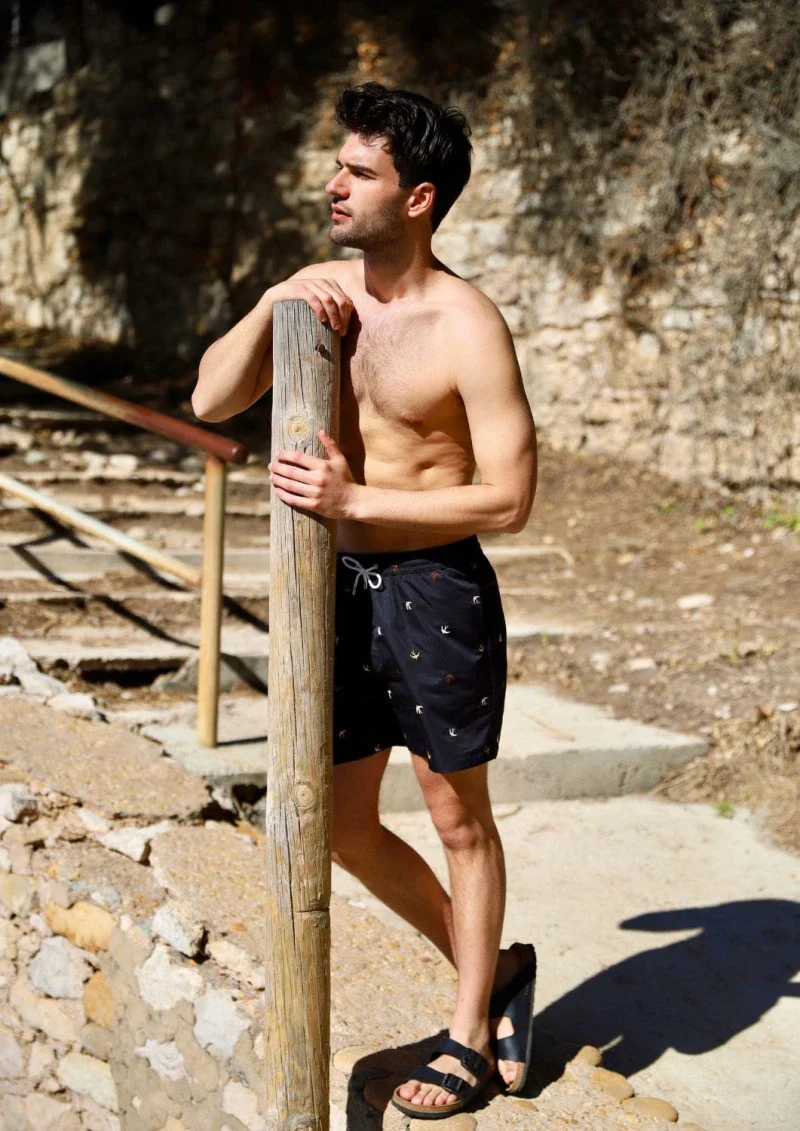Short de bain homme en matières recyclées - les hirondelles - Image 2