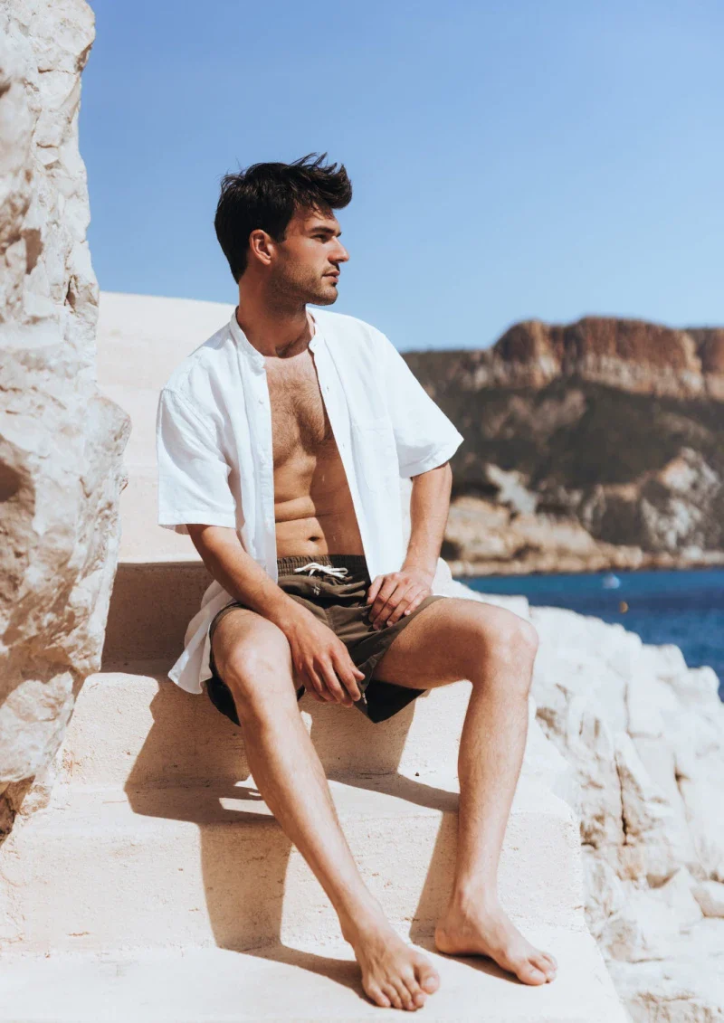 Short de bain homme en matières recyclées - les oliviers - Image 2