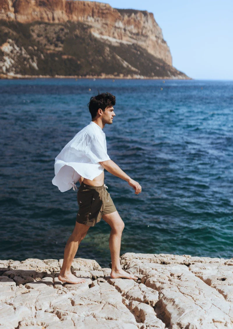 Short de bain homme en matières recyclées - les oliviers - Image 4
