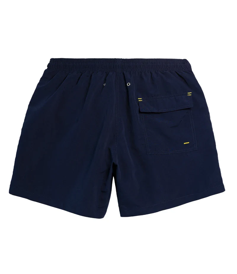 Short de bain Orso – Deep Blue fait main avec broderie citrons - Image 4