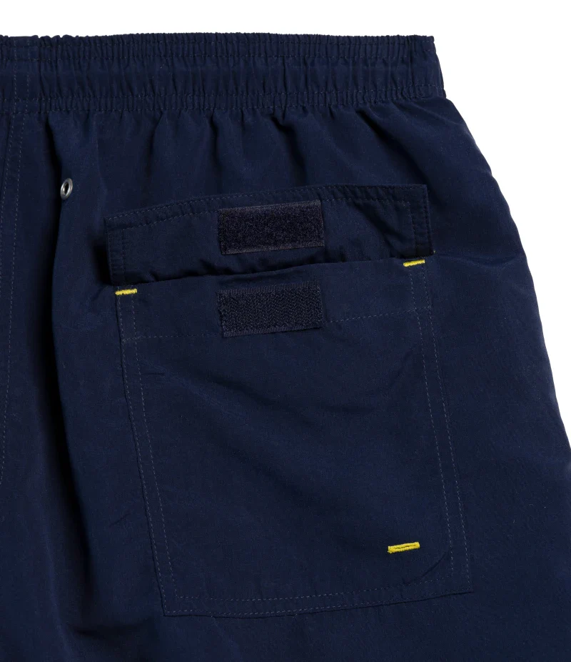 Short de bain Orso – Deep Blue fait main avec broderie citrons - Image 6