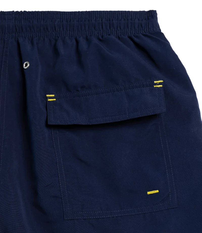 Short de bain Orso – Deep Blue fait main avec broderie citrons - Image 7