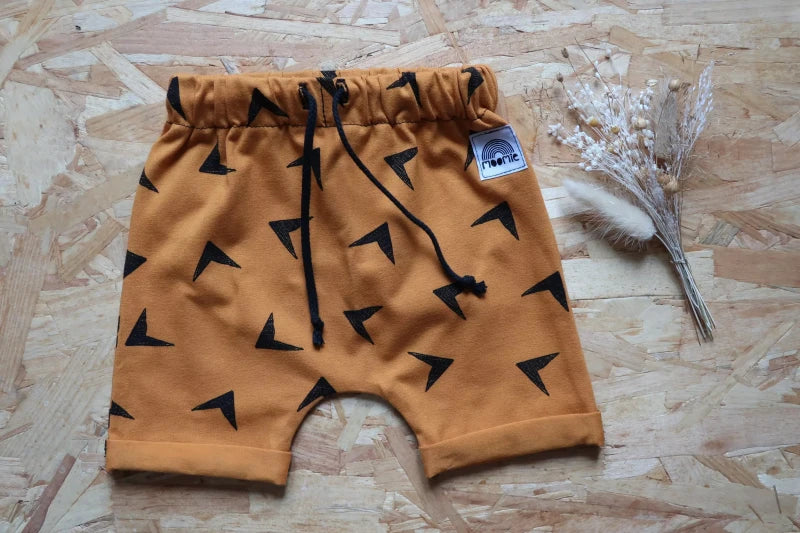 Short Confortable Fait Main en Coton Éco-Responsable - Couleur Ocre ou Rose - Image 10