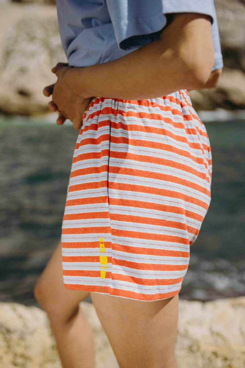 Short Vacances Fait Main – Rayures Rétro - Image 2
