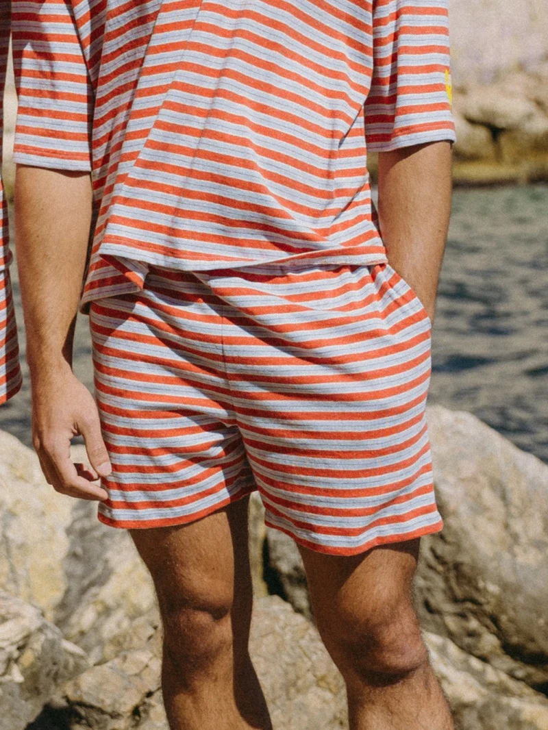 Short Vacances Fait Main – Rayures Rétro - Image 3